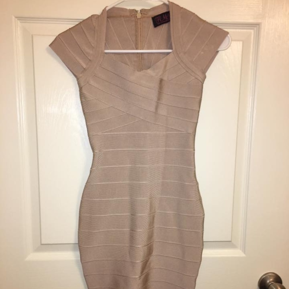 Champagne Fitted Dress